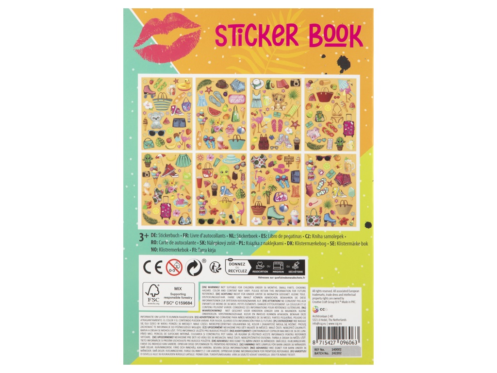 Besties Foil Stickerbook Orange - Afbeelding 2