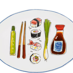 Blond Amsterdam SUSHI Serving Plate Oval 27cm 202327