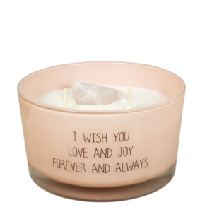 My Flame Edelsteen Kaars "I wish you love and joy forever and always"