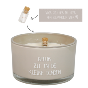 My Flame flessenpost kaars geluk zit in kleine dingen