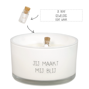 My Flame flessenpost Kaars jij maakt mij blij